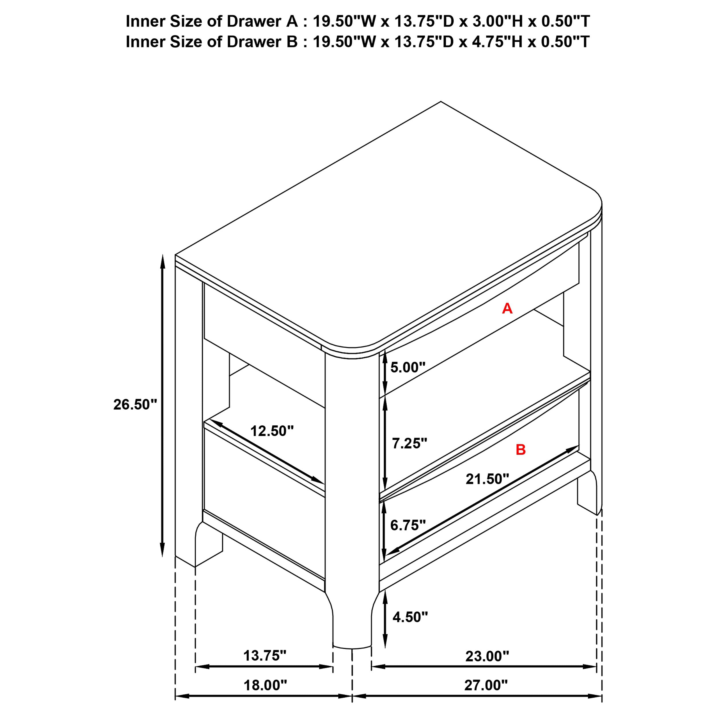 Maderia Nightstand - Luxe Home Furnishings (Jersey City, NJ)