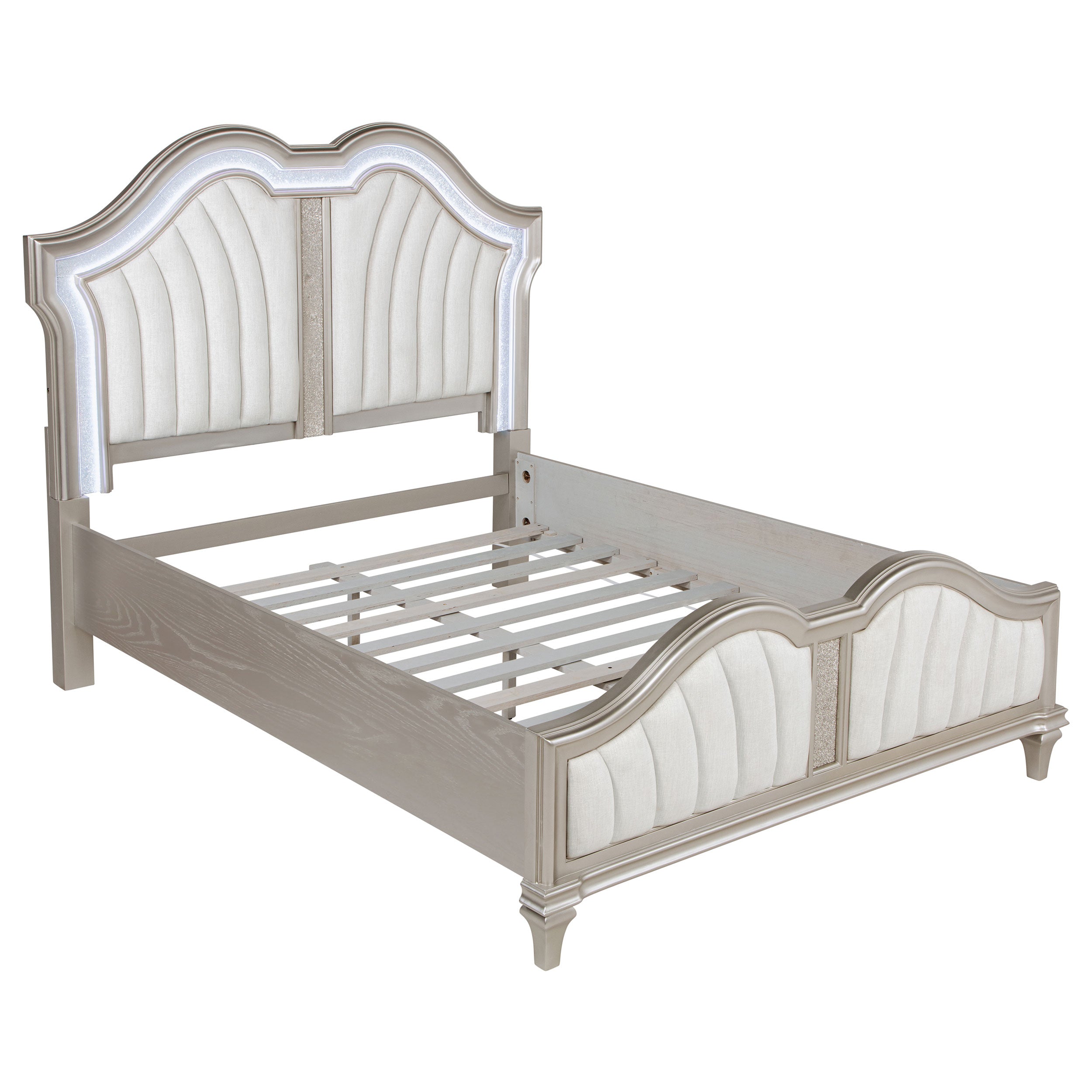 Evangeline Panel Bed with LED Lighting - Luxe Home Furnishings (Jersey City, NJ)