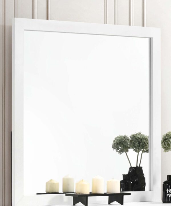Kendall Square Dresser Mirror White