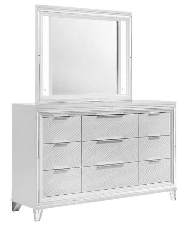 Marmore Dresser with Mirror - Luxe Home Furnishings (Jersey City, NJ)