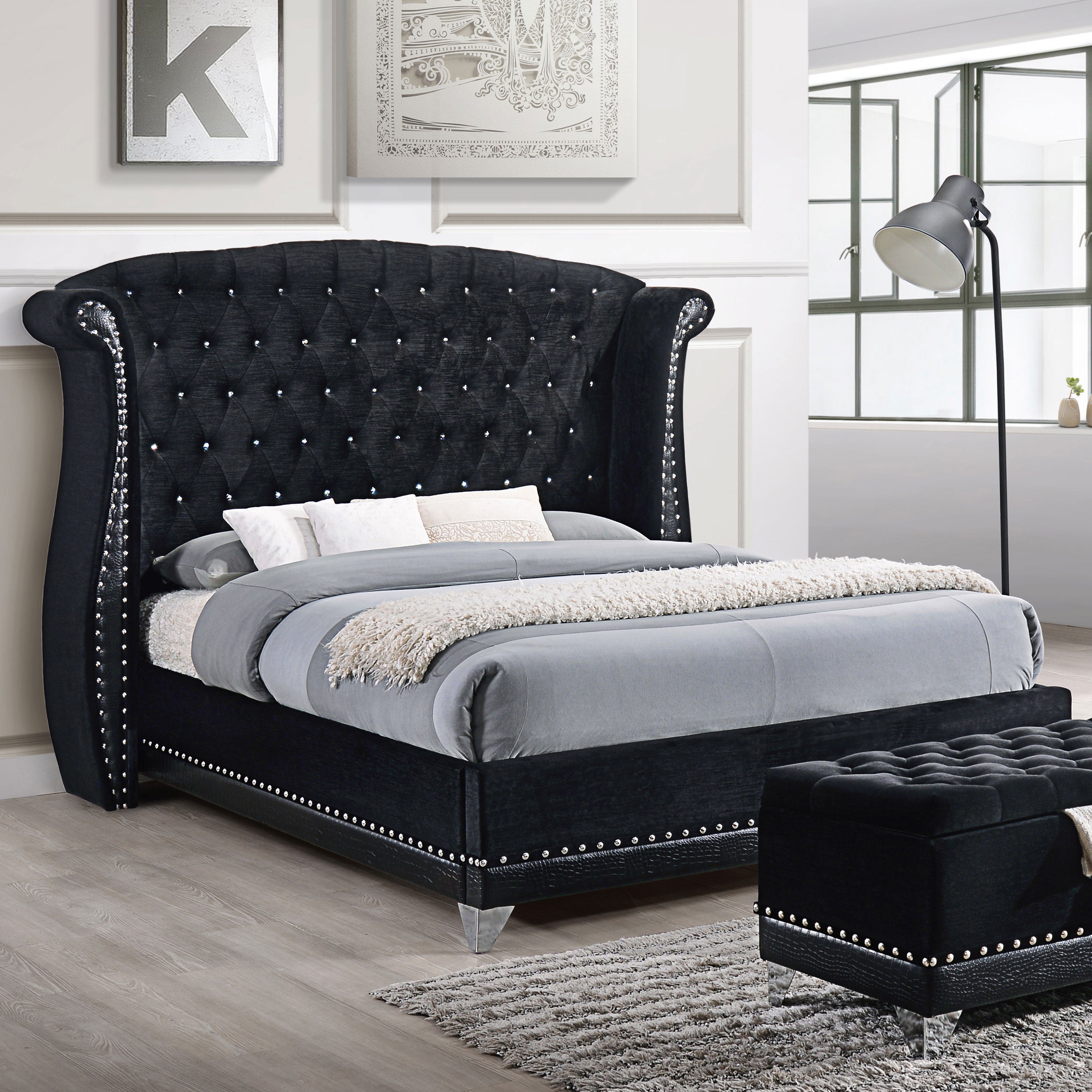 Barzini Wingback Platform Bed - Luxe Home Furnishings (Jersey City, NJ)