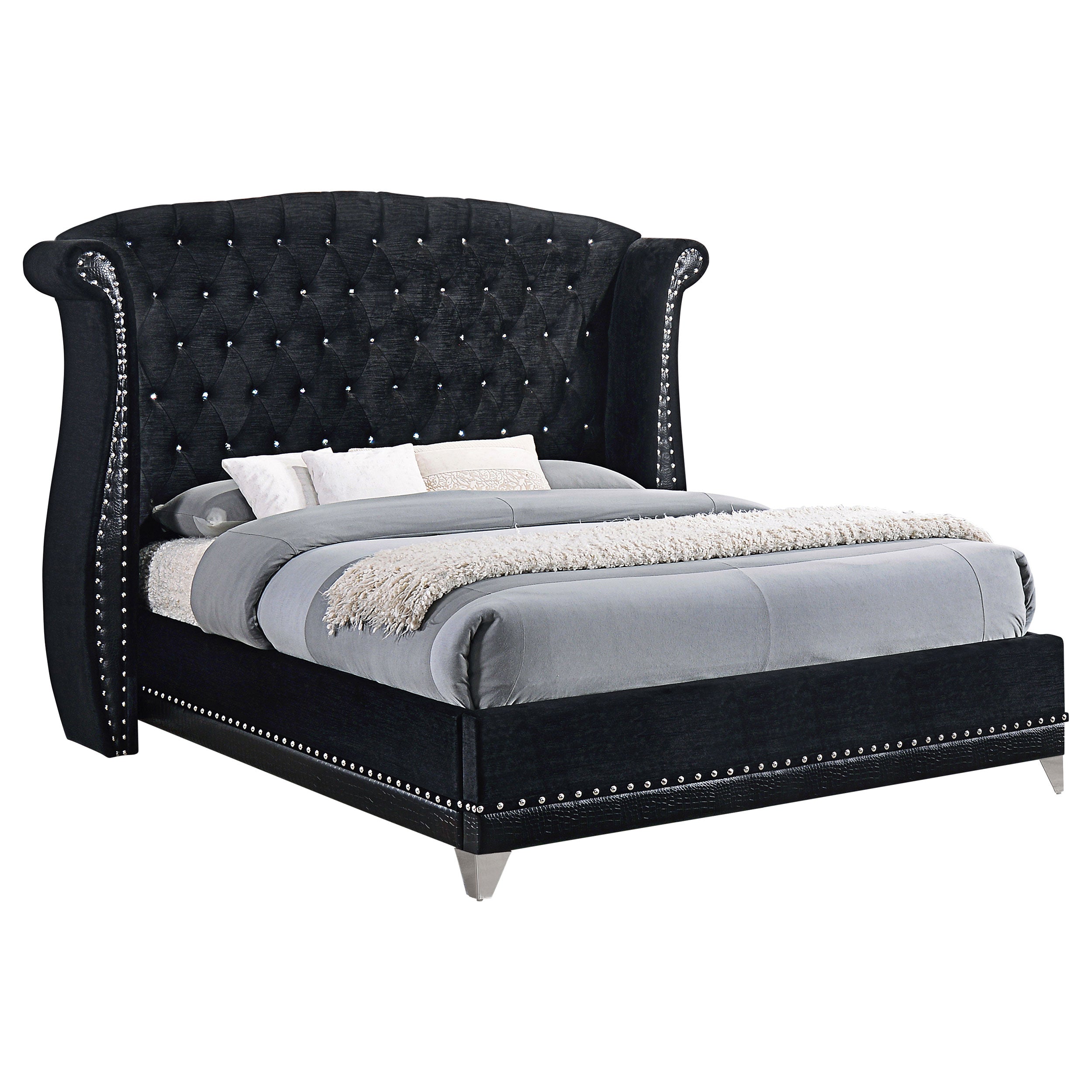 Barzini Wingback Platform Bed - Luxe Home Furnishings (Jersey City, NJ)