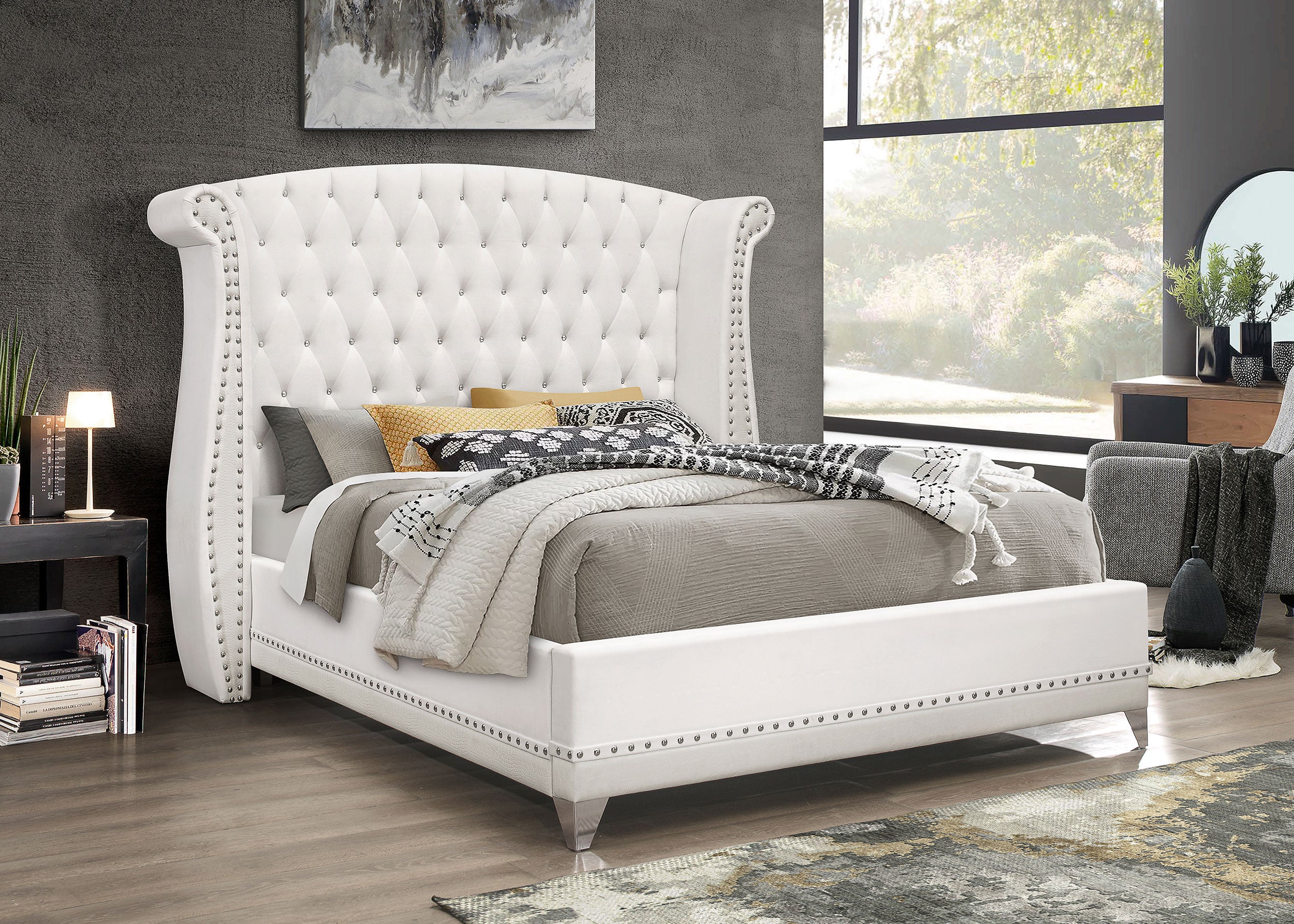 Barzini Wingback Platform Bed - Luxe Home Furnishings (Jersey City, NJ)