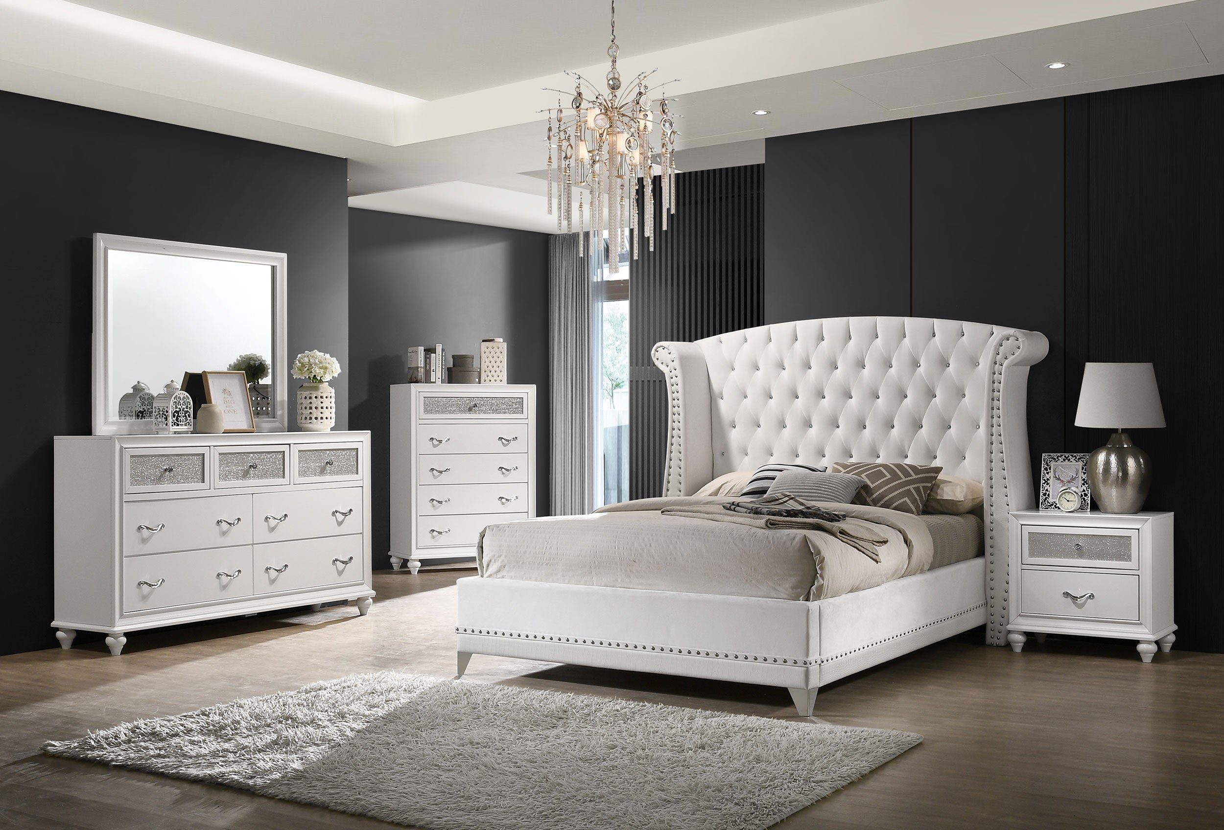 Barzini Wingback Platform Bed - Luxe Home Furnishings (Jersey City, NJ)