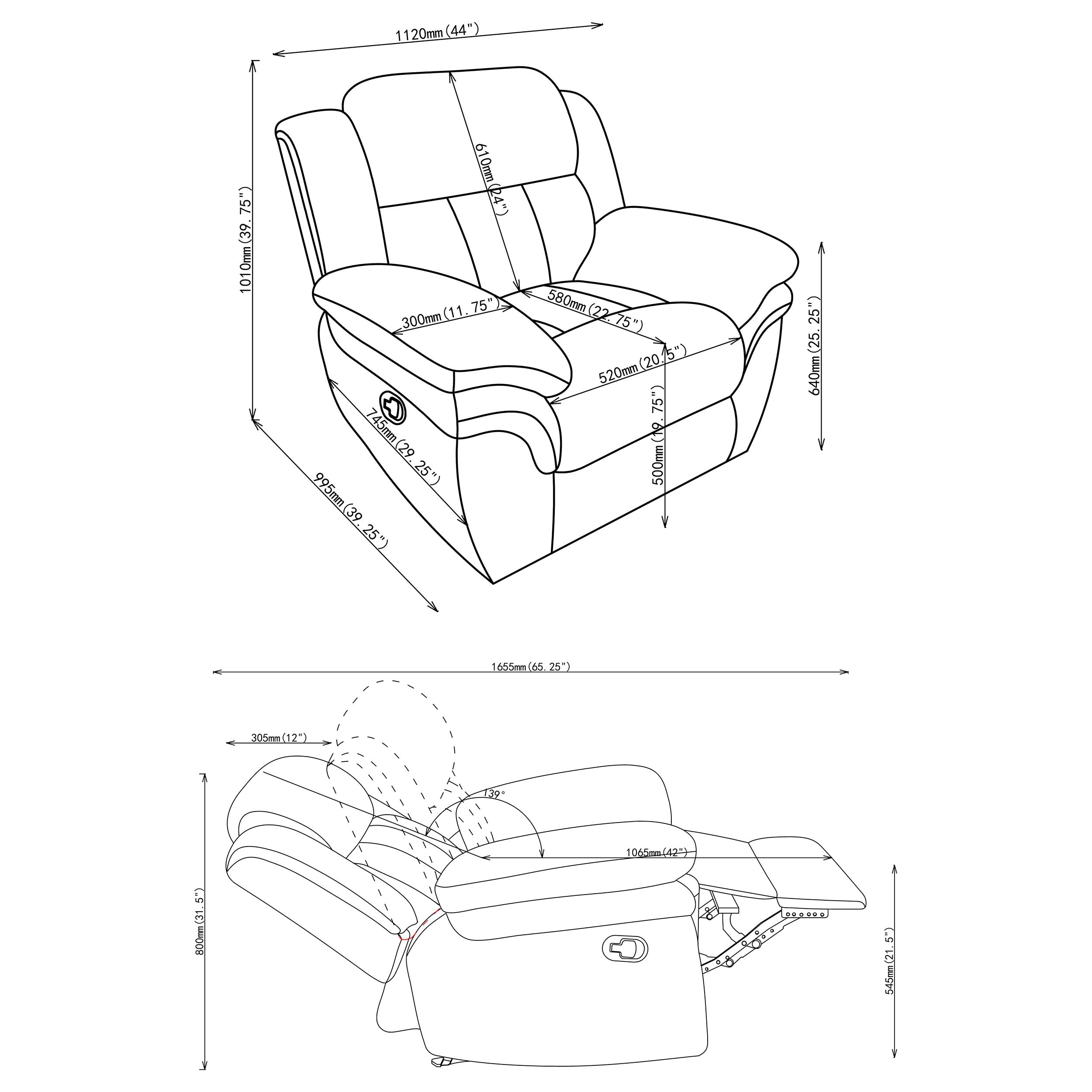 Bahrain Glider Recliner - Luxe Home Furnishings (Jersey City, NJ)
