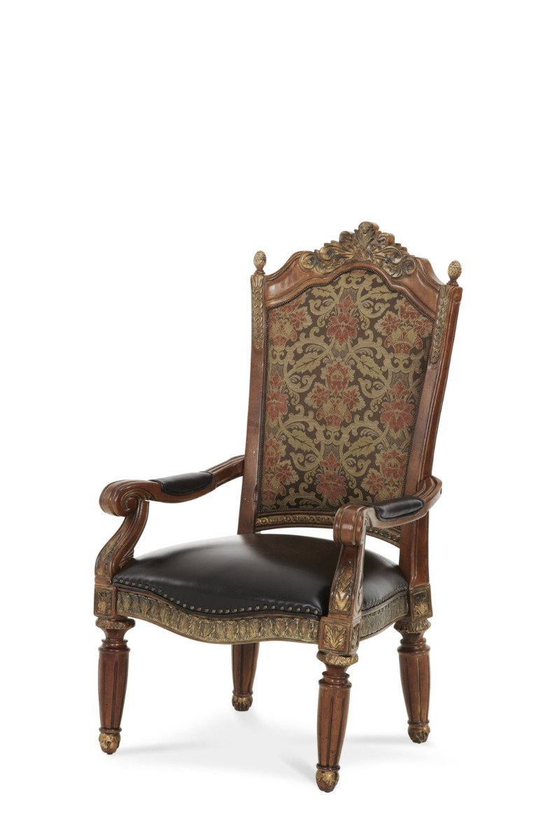 AICO Villa Valencia Arm Chair in Classic Chestnut (Set of 2) image