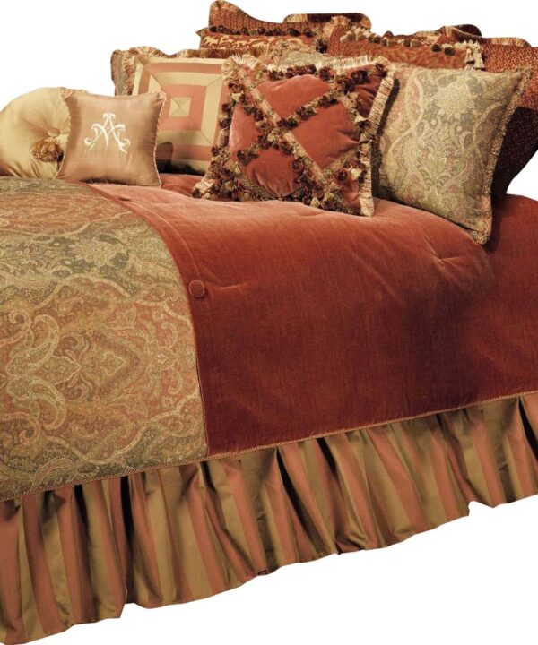 AICO Woodside Park 13-pc King Comforter Set in Spice image