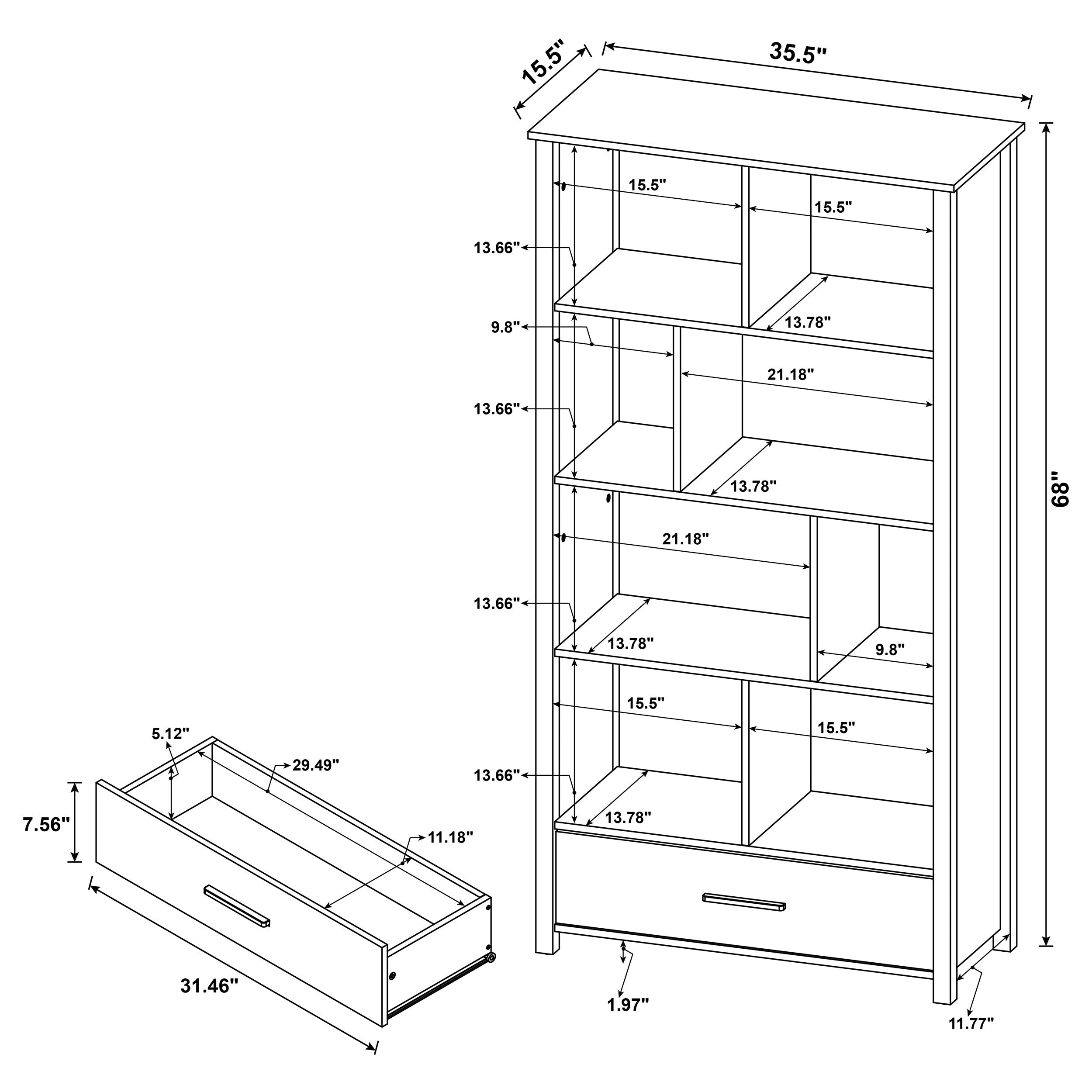 Dylan Bookshelf - Luxe Home Furnishings (Jersey City, NJ)