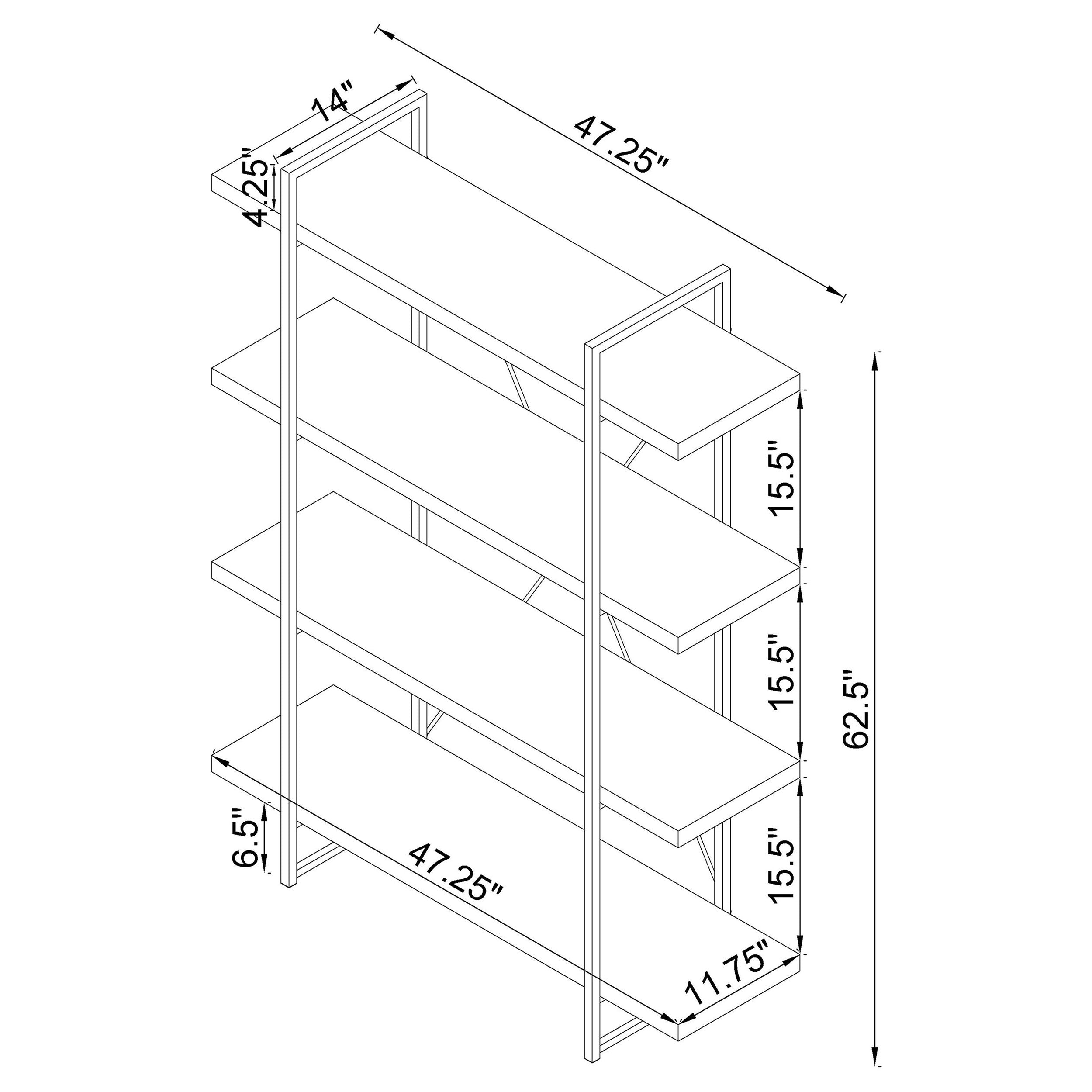 Grimma Bookshelf - Luxe Home Furnishings (Jersey City, NJ)