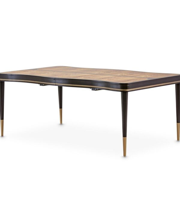 AICO Malibu Crest Rectangular Dining Table in Crotch Mahogany image