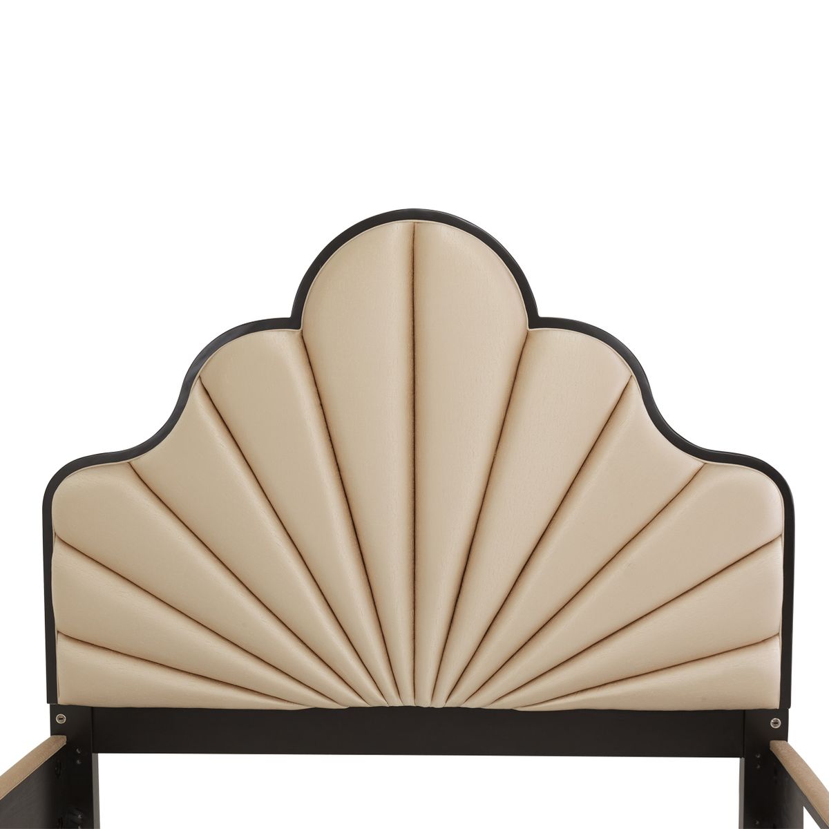AICO Malibu Crest King Scalloped Panel Bed in Dark Espresso - Luxe Home Furnishings (Jersey City, NJ)