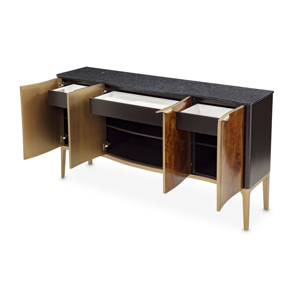 AICO Malibu Crest Sideboard in Crotch Mahogany - Luxe Home Furnishings (Jersey City, NJ)