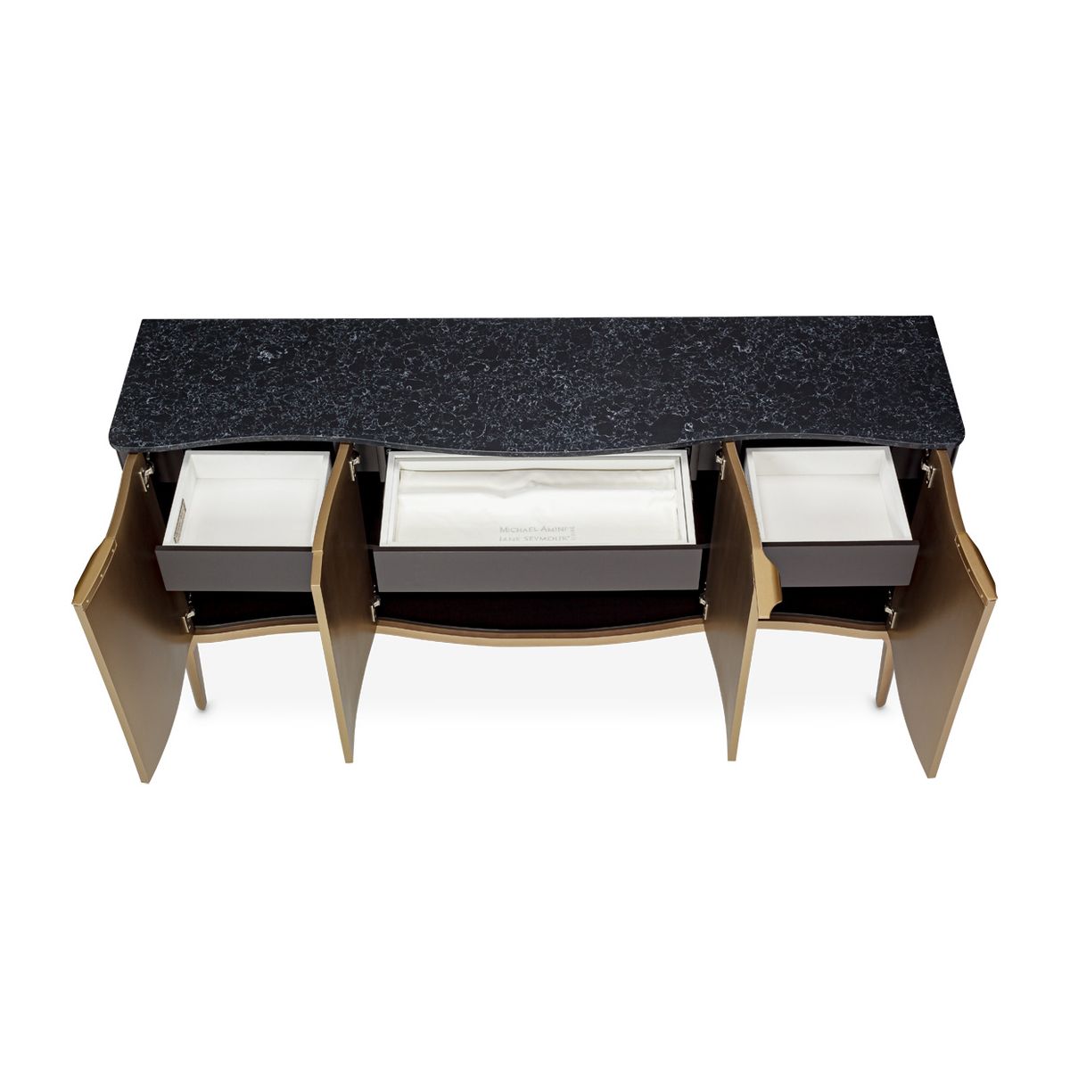 AICO Malibu Crest Sideboard in Crotch Mahogany - Luxe Home Furnishings (Jersey City, NJ)