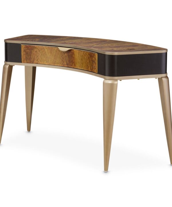 AICO Malibu Crest Vanity Desk in Crotch Mahogany image