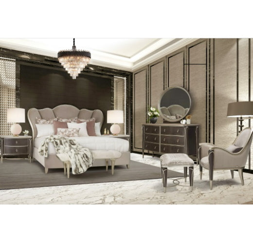 AICO Villa Cherie Dresser Mirror in Hazelnut - Luxe Home Furnishings (Jersey City, NJ)