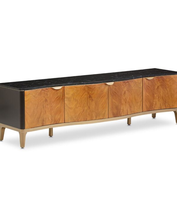AICO Malibu Crest TV Console in Crotch Mahogany image