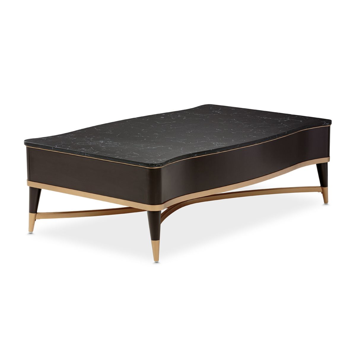 AICO Malibu Crest Rectangular Cocktail Table in Crotch Mahogany - Luxe Home Furnishings (Jersey City, NJ)