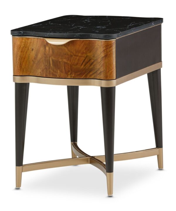 AICO Malibu Crest End Table in Crotch Mahogany image