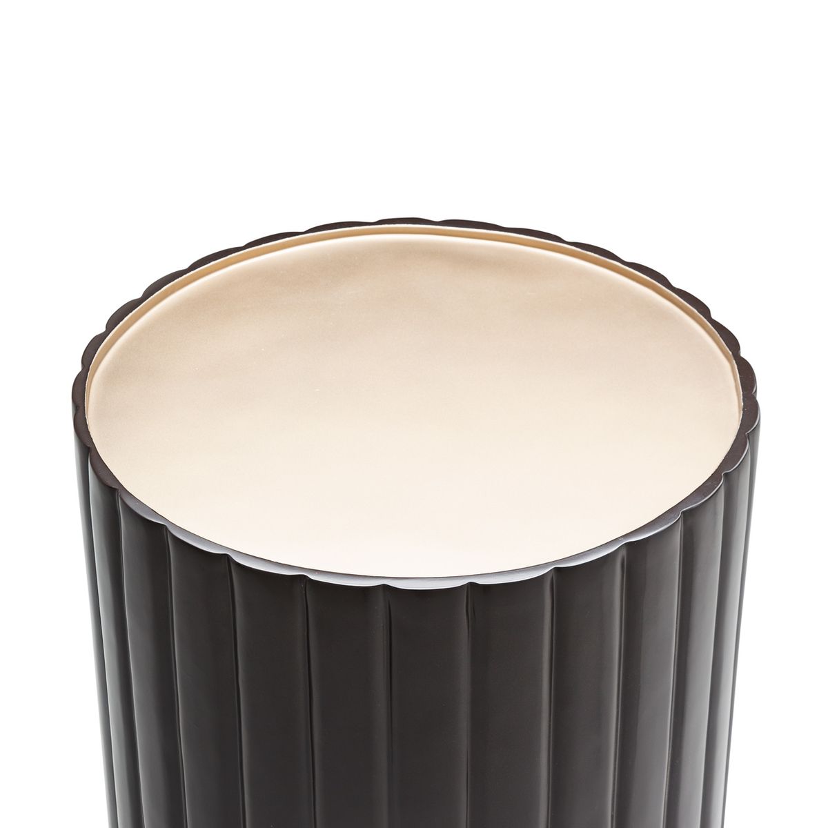 AICO Malibu Crest Round Chairside Table in Dark Espresso - Luxe Home Furnishings (Jersey City, NJ)