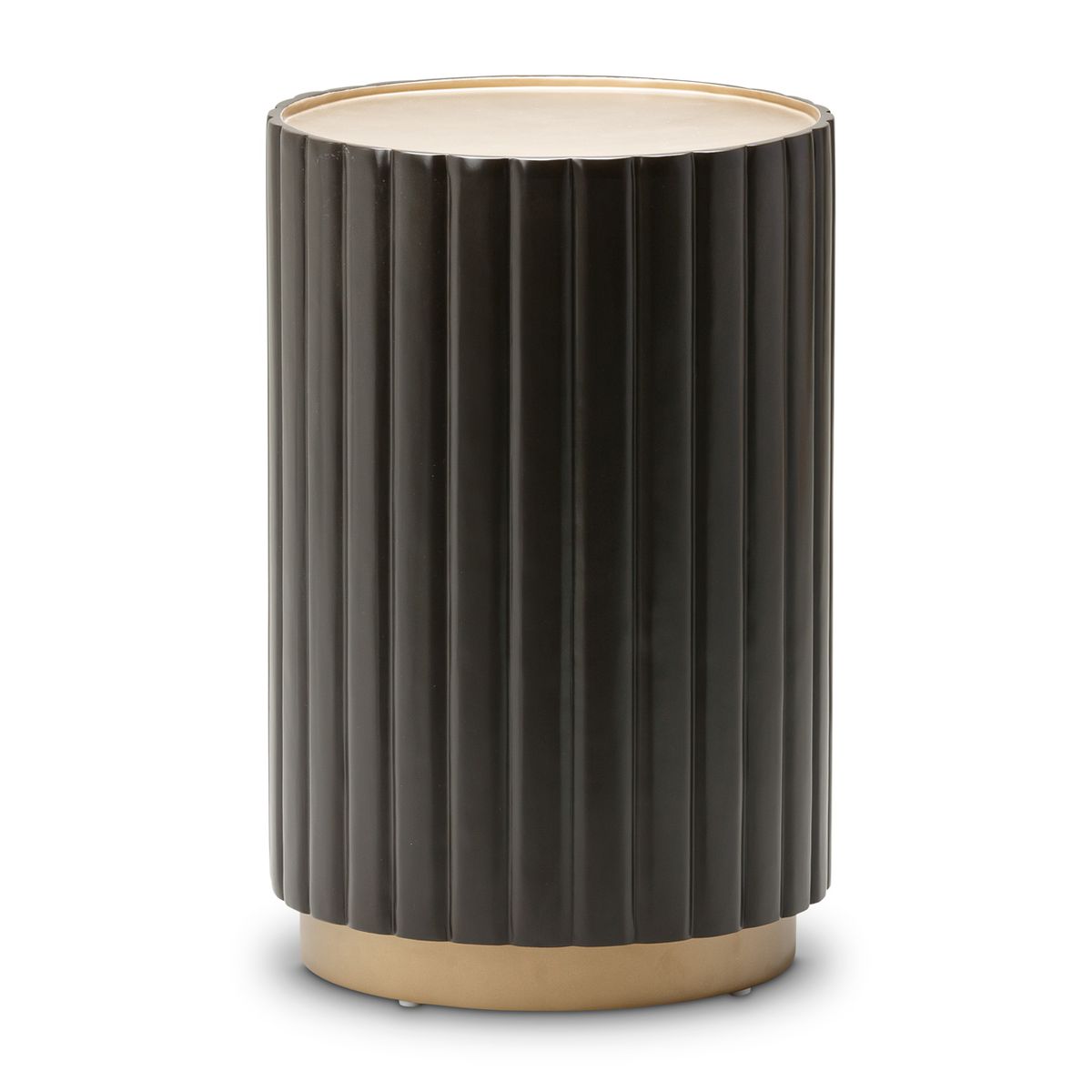 AICO Malibu Crest Round Chairside Table in Dark Espresso - Luxe Home Furnishings (Jersey City, NJ)