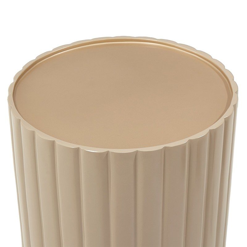 AICO Malibu Crest Round Chairside Table in Chardonnay - Luxe Home Furnishings (Jersey City, NJ)