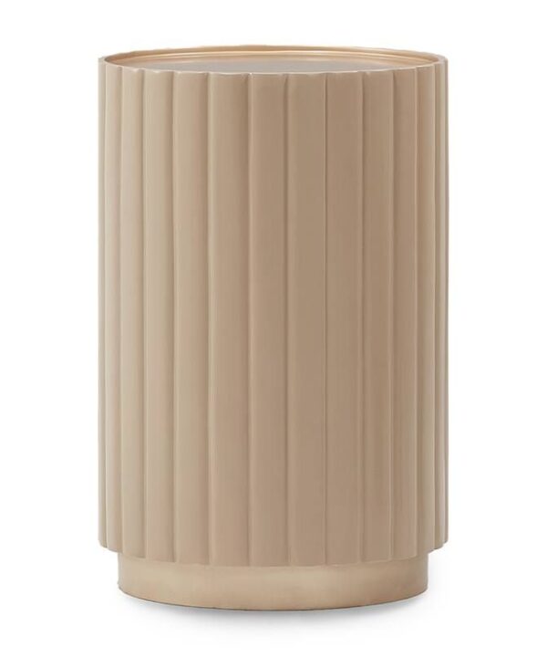AICO Malibu Crest Round Chairside Table in Chardonnay 9007226-822 image