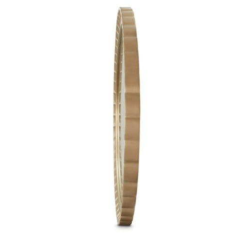 AICO Malibu Crest Oval Wall Mirror in Burnished Gold - Luxe Home Furnishings (Jersey City, NJ)