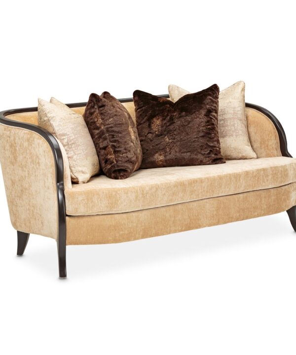 AICO Malibu Crest Loveseat in Dark Espresso image