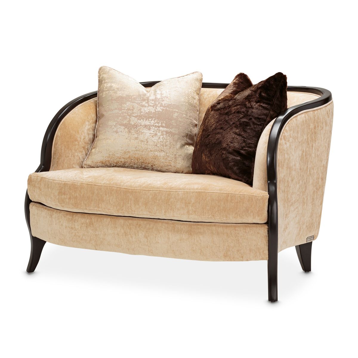 AICO Malibu Crest Chair & A Half in Dark Espresso image