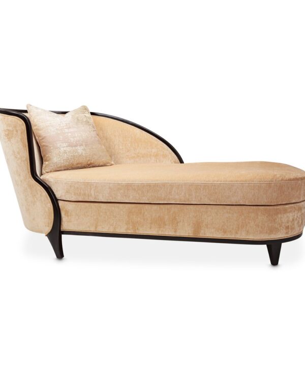 AICO Malibu Crest Chaise in Dark Espresso image