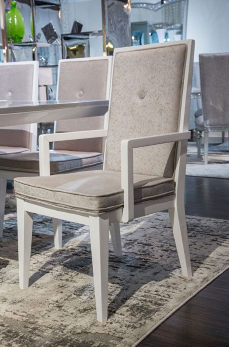Aico Furniture Horizons Arm Chair in Cloud White (Set of 2) - Luxe Home Furnishings (Jersey City, NJ)