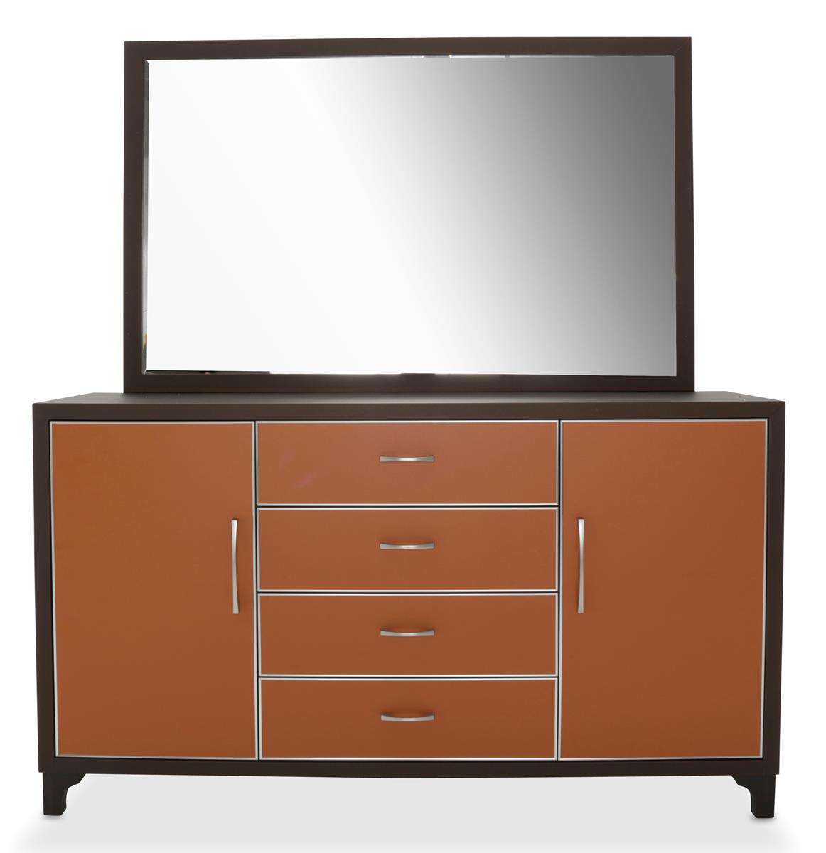 Aico 21 Cosmopolitan Mirror in Orange/Umber - Luxe Home Furnishings (Jersey City, NJ)
