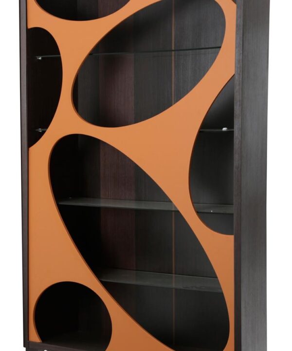 Aico 21 Cosmopolitan Curio Side Cabinet in Orange/Umber image