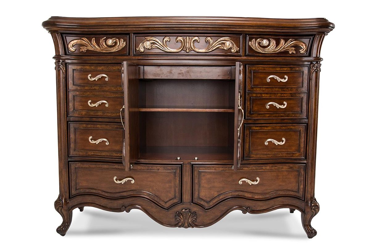 Aico Platine de Royale Tall Dresser in Light Espresso - Luxe Home Furnishings (Jersey City, NJ)