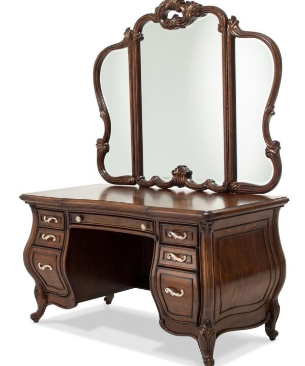 Aico Platine de Royale Vanity Mirror in Light Espresso image