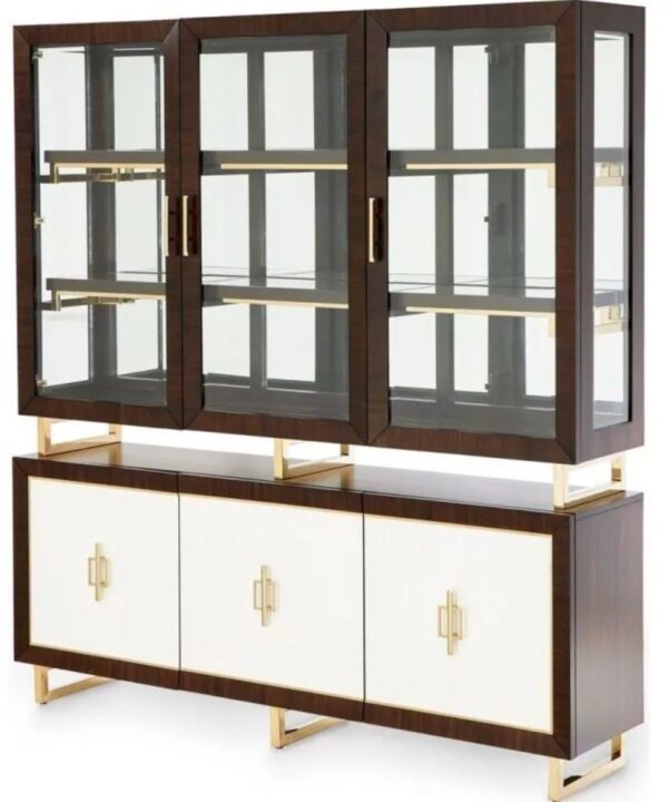 AICO Belmont Place Buffet with China Top in Espresso image