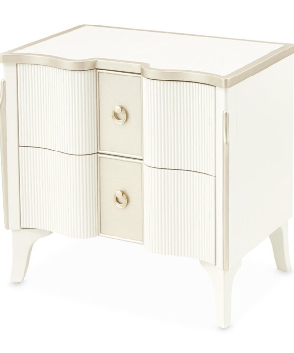 AICO Furniture La Marisia Nightstand in Creamy Pearl image