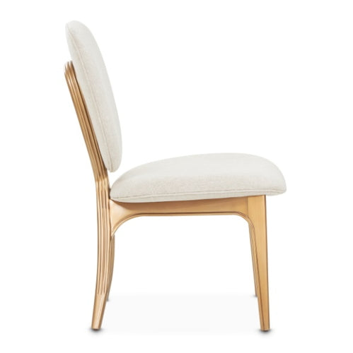 AICO Furniture Camellia Field Vanity Chair in Warm Pecan - Luxe Home Furnishings (Jersey City, NJ)