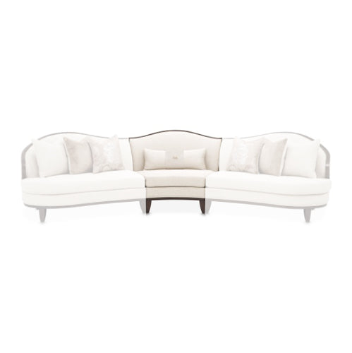 AICO Furniture Camellia Field Armless Chair Linen in Warm Pecan image