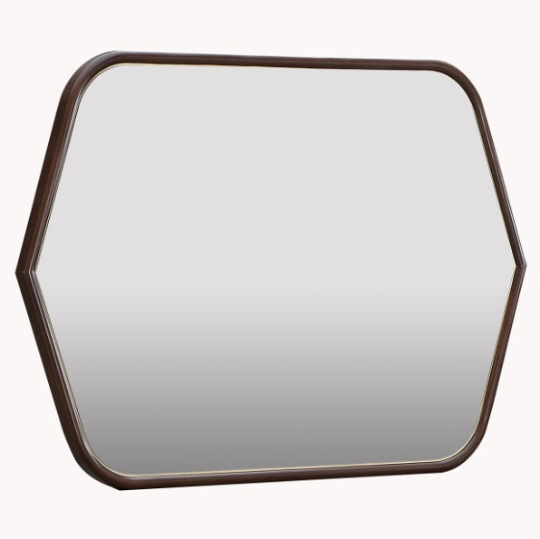 AICO Furniture Houston Wall Mirror in Walnut - Luxe Home Furnishings (Jersey City, NJ)