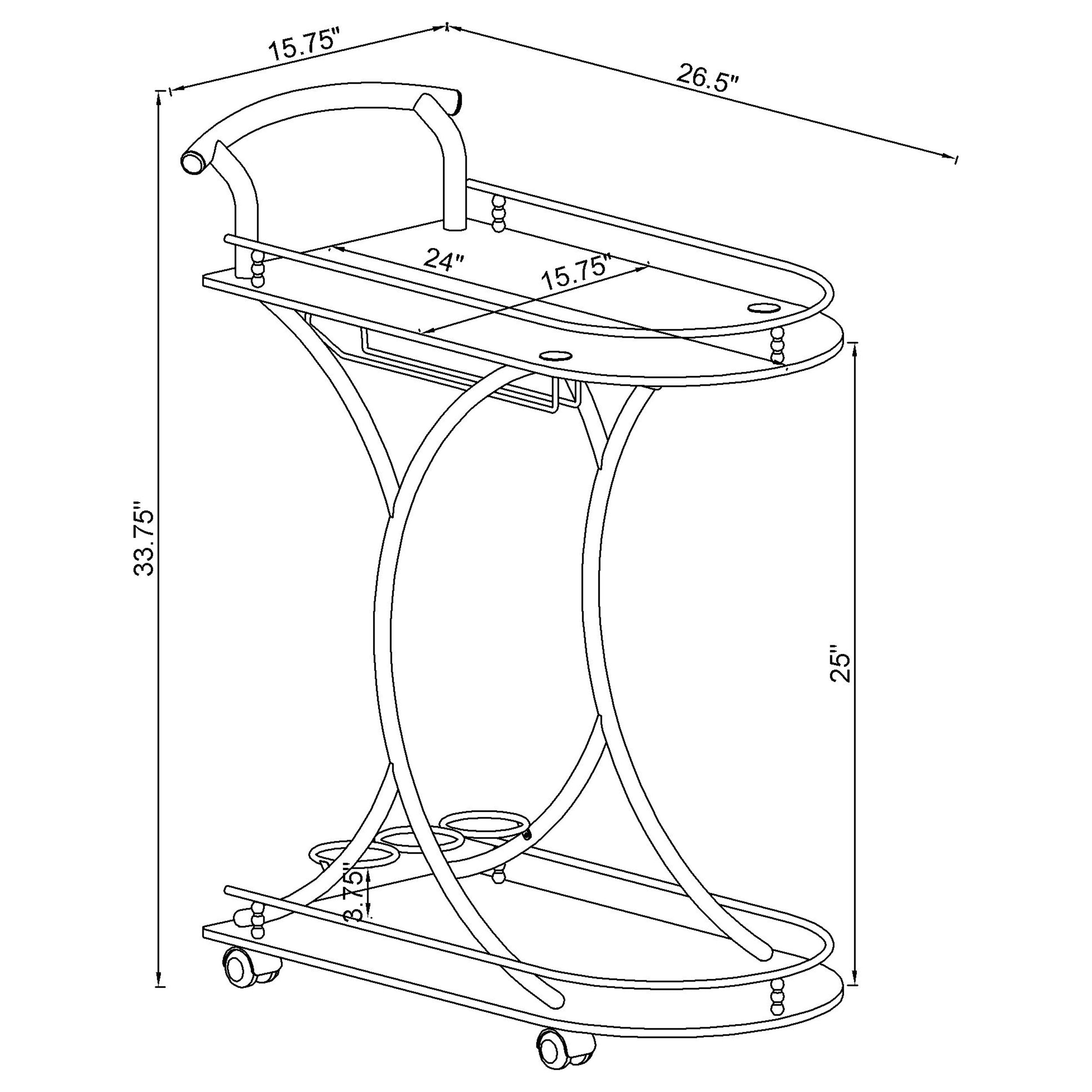 Elfman Bar Cart - Luxe Home Furnishings (Jersey City, NJ)