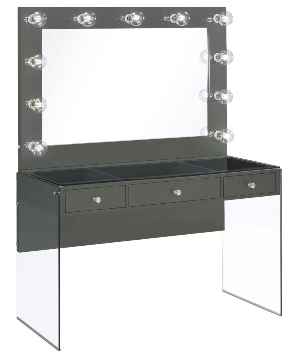 Afshan Makeup Vanity Table with LED Mirror - Luxe Home Furnishings (Jersey City, NJ)