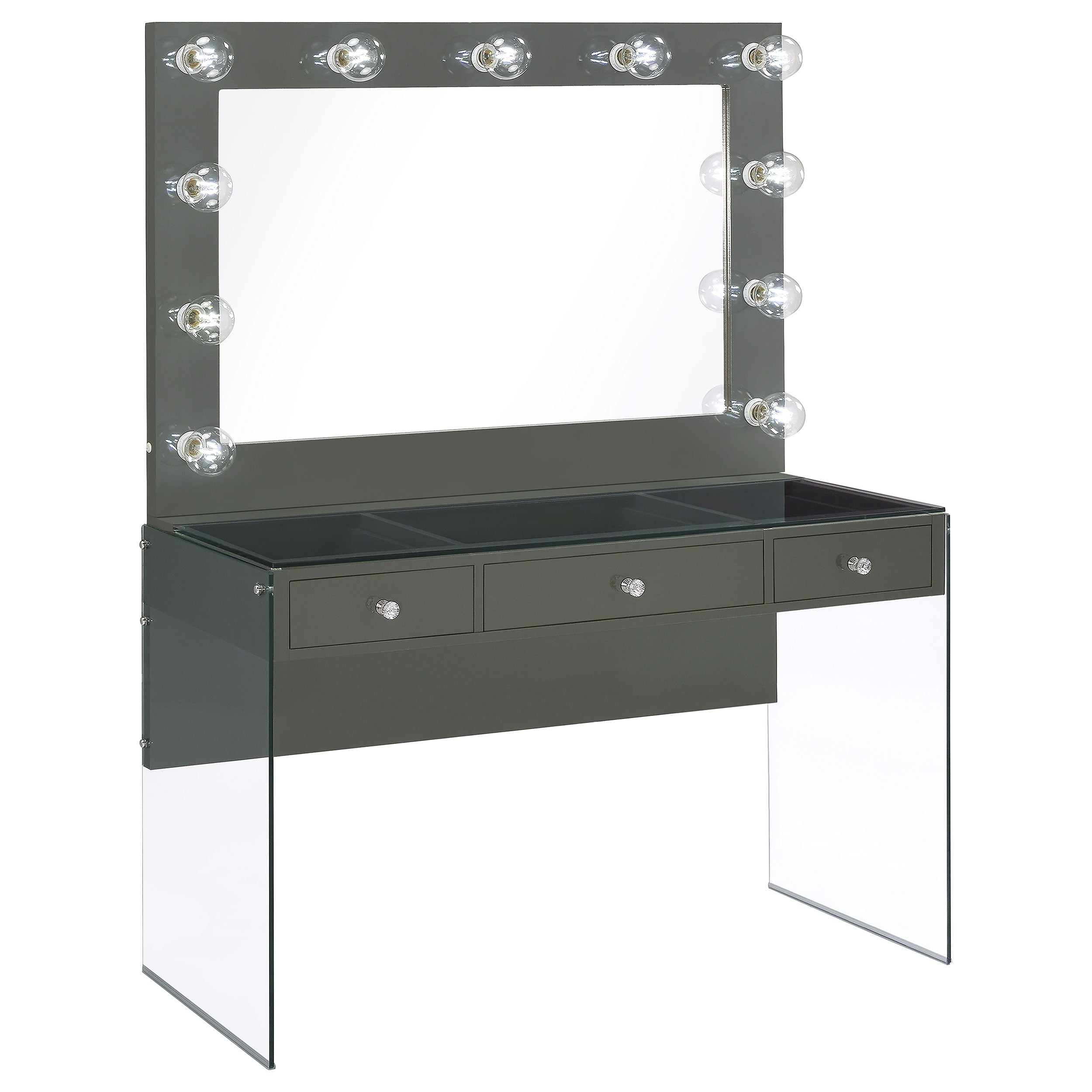 Afshan Makeup Vanity Table with LED Mirror - Luxe Home Furnishings (Jersey City, NJ)