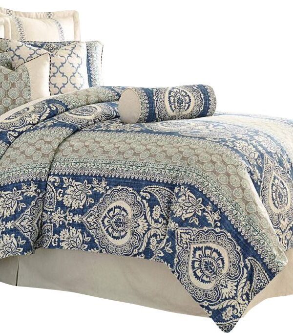 AICO Provence 9-pc Queen Duvet Set in Cadet image