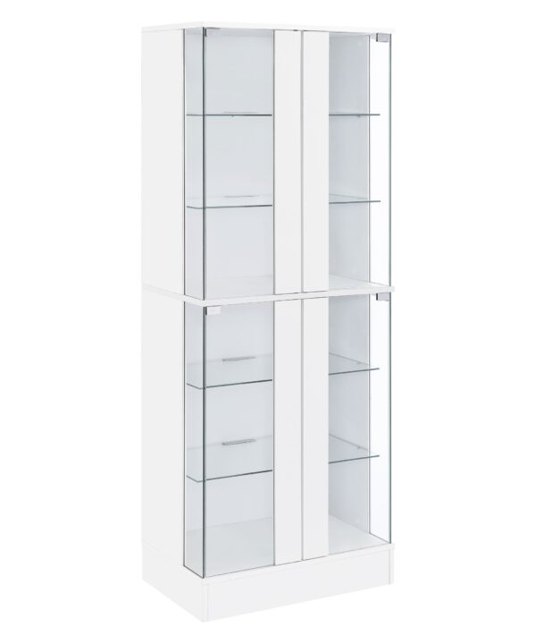 Cabra Curio Cabinet with LED Lighting - Luxe Home Furnishings (Jersey City, NJ)