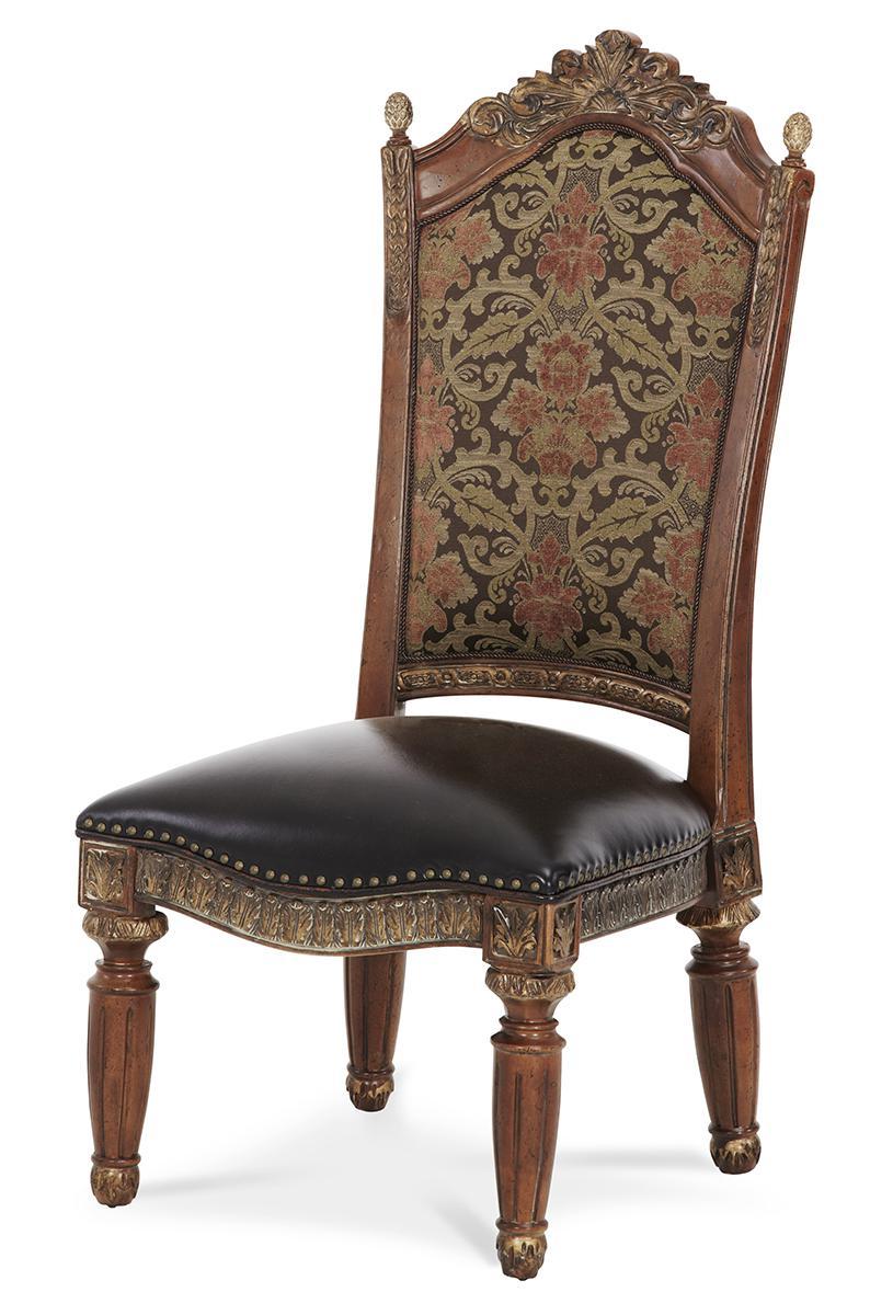 AICO Villa Valencia Side Chair in Classic Chestnut (Set of 2) - Luxe Home Furnishings (Jersey City, NJ)