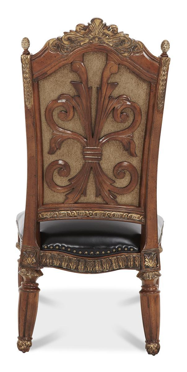 AICO Villa Valencia Side Chair in Classic Chestnut (Set of 2) - Luxe Home Furnishings (Jersey City, NJ)