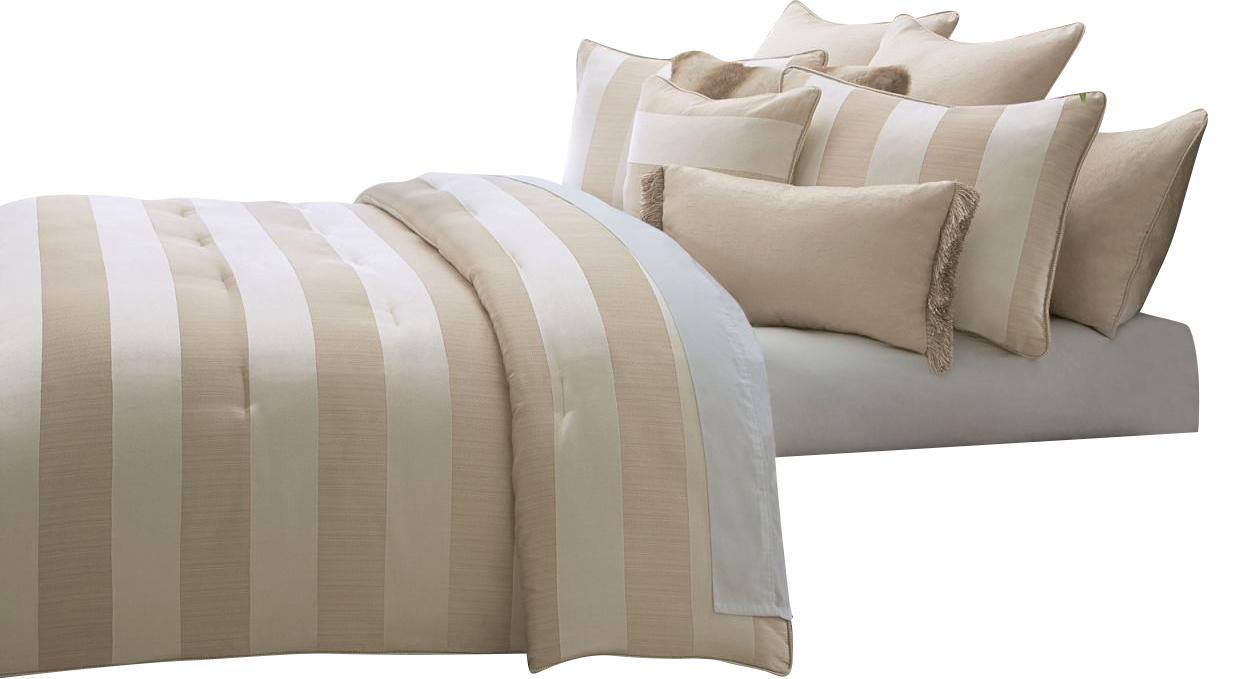 Amalfi 10-pc King Comforter Set in Sand - Luxe Home Furnishings (Jersey City, NJ)
