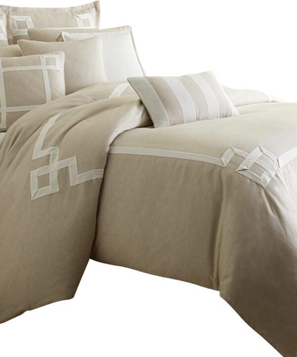 Avenue A 10-pc King Comforter Set in Natural - Luxe Home Furnishings (Jersey City, NJ)