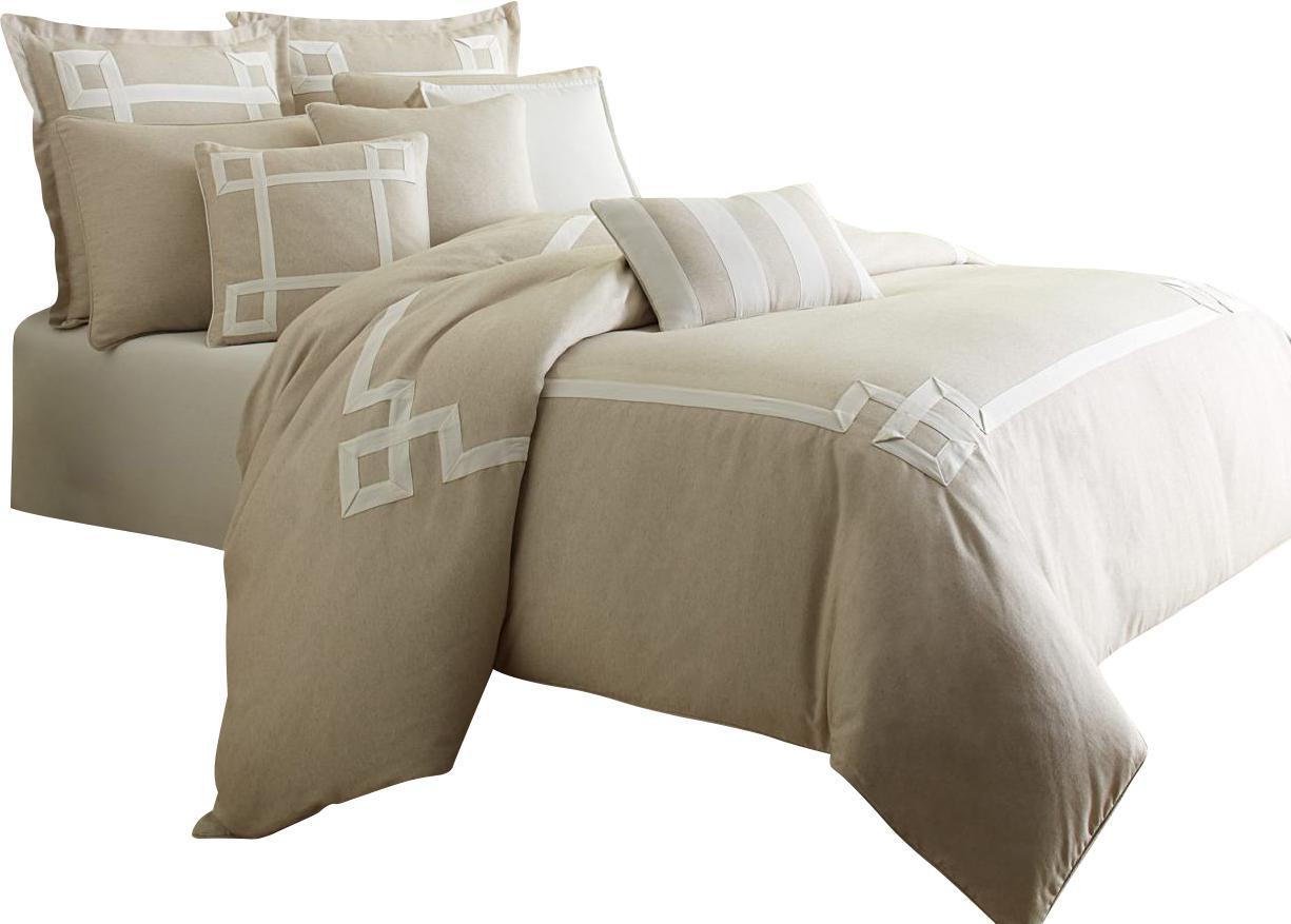 Avenue A 9-pc Queen Comforter Set in Natural - Luxe Home Furnishings (Jersey City, NJ)
